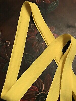 METERWARE Seitenband Lederhose 022 1 Meter Wolltrachtenband Farbe Gelb Farbnr