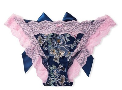 VICTORIAS SECRET DREAM ANGELS LACE TRIM KEYHOLE BOW CHEEKY PANTY XS S M L NWT