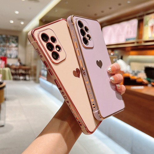 Case For Samsung A13 A12 A53 S22 Ultra S21FE A52 ShockProof Heart Plating Cover - Zdjęcie 5 z 16