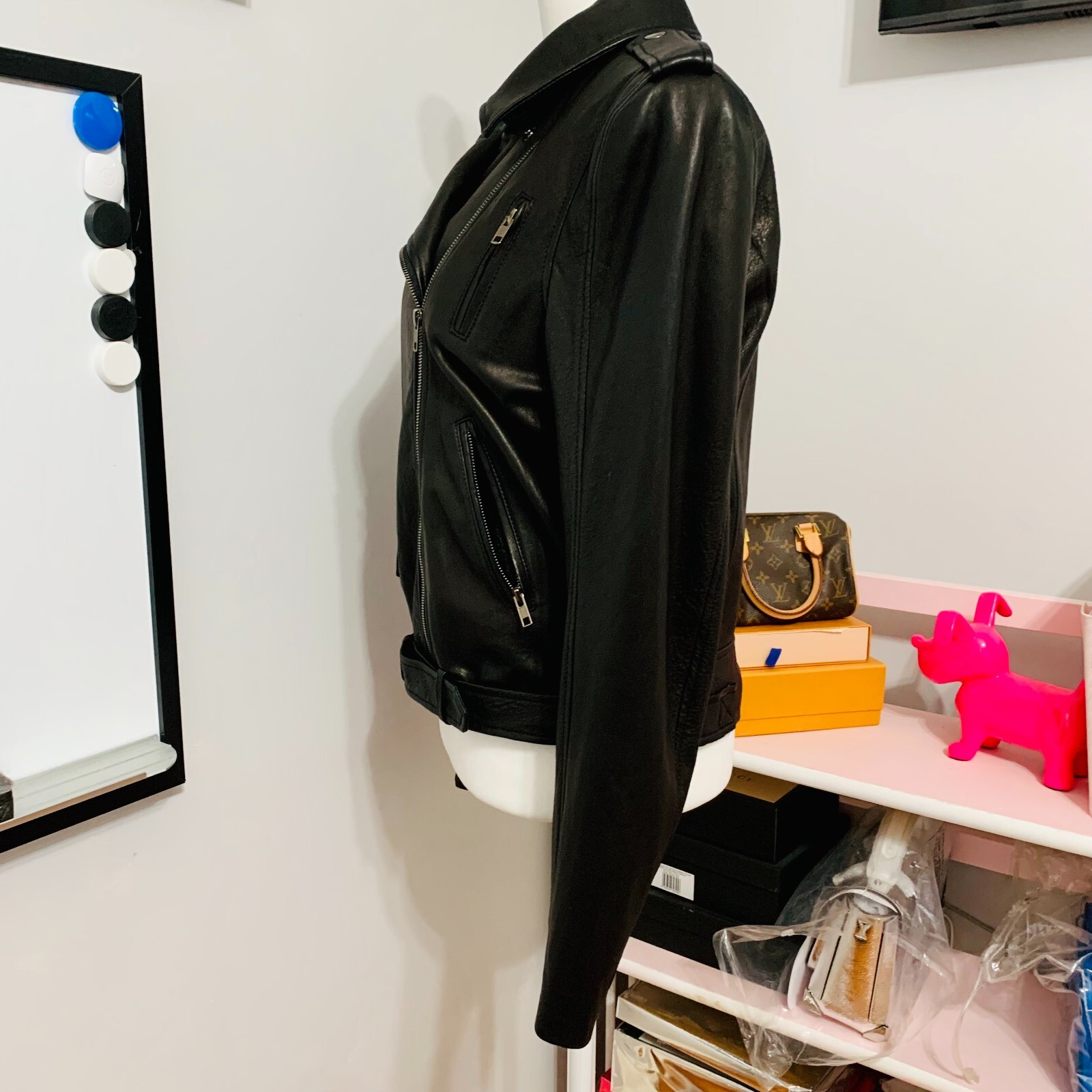 THEORY ELECTRA 100percent LAMB LEATHER MOTO BIKER  JACKET  MSRP $845 image 8