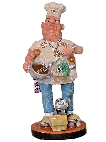 Professional Chef Kitchen Chef Sculpture Figure 20613E