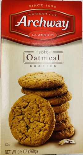 4x Archway Homestyle Classics Soft Oatmeal Cookies 9.5 Oz FREE SHIP - 4 BOXES - 第 2/4 張圖片
