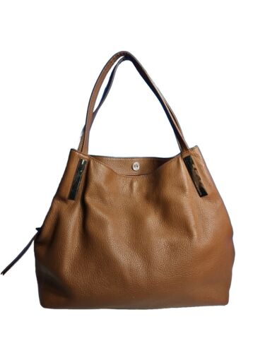 Vince Camuto Brown Leather Large 3 Divided Sections Shoulder Bag 16x12x5" - 第 1/11 張圖片