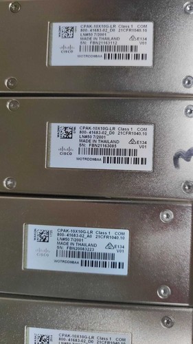 Lot of 9x Cisco CPAK-10X10G-LR REF 800-41683-02 - 第 2/2 張圖片