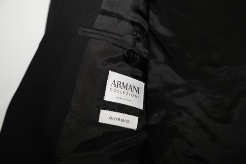 #230 Armani Collezioni  Giorgio Black Blazer Suit Jacket Size 40 Short - Picture 5 of 7