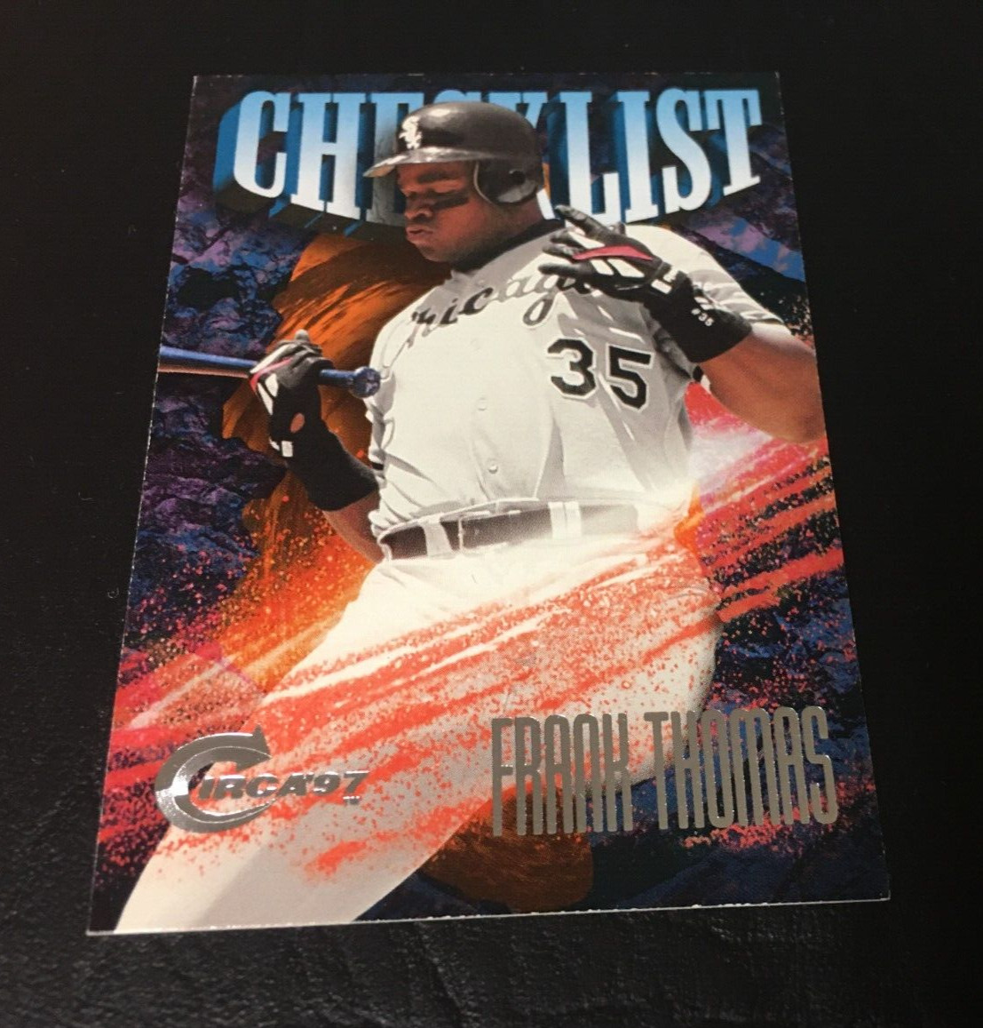 FRANK THOMAS 1997 CIRCA BASEBALL CARD #396 WHITE SOX   Checklist + Bonus Cards