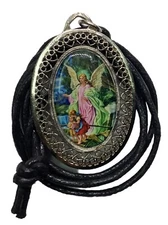 Medalla Guardian Angel San Rafael, Medal Angel Guardian St Raphael Silver Color