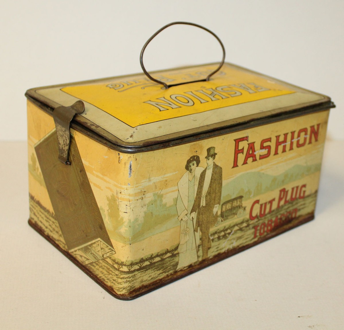 cut plug tobacco tin Vintage Oceanic by Scotten Dillon Company of Detroit Michigan - Tobacciana Collectible Tin Buckingham Bright Cut Plug Tobacco
