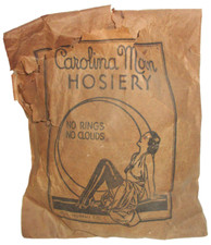 Vtg 1920s Women's Stockings Hose Carolina Moon Hosiery Pair A2