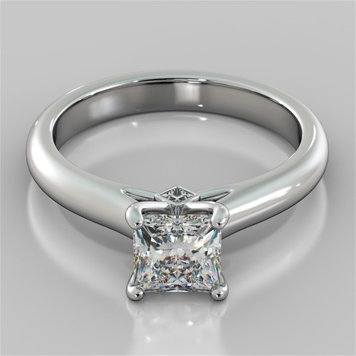 14K White Gold Princess Cut Moissanite Wedding Engagement Ring for Women 1.56Ct - Bild 4 von 10