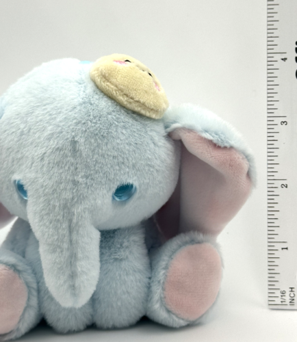 Plush Baby Elephant Keychain Bag Clip w/Smiley Pom Hat Charm Super Soft Cute New - Picture 9 of 9