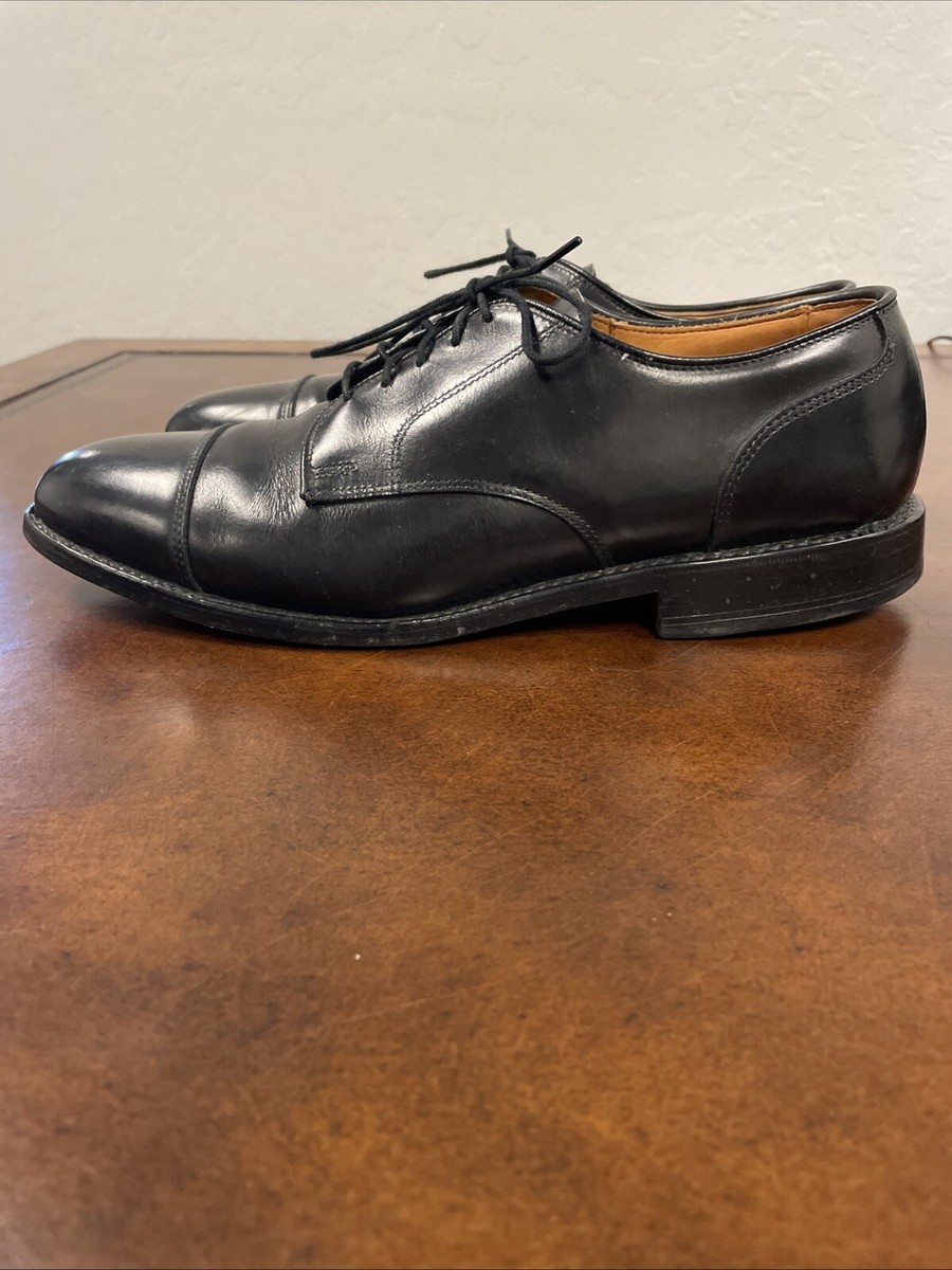 Allen Edmonds Black Leather Cortland Cap Toe Sz 7 1/2 D Made 