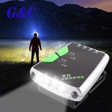 USB Rechargeable LED Clip-on Cap Hat Light Head Lamp Fishing Camp Headlamp