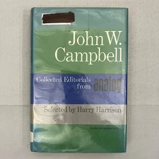 Collected Editorials from Analog John W Campbell Ex Library HCDJ 1966 VTG 1st Ed