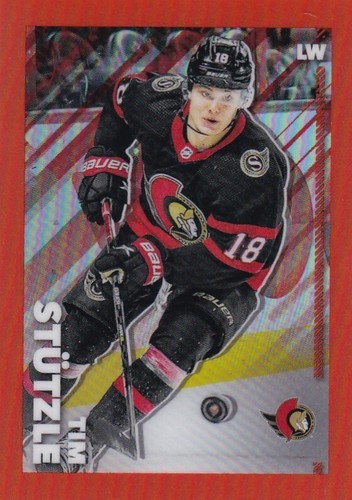 2022-23 TOPPS CHROME NHL STICKER SP /25 ORANGE-#347 Tim Stützle- Ottowa Senators