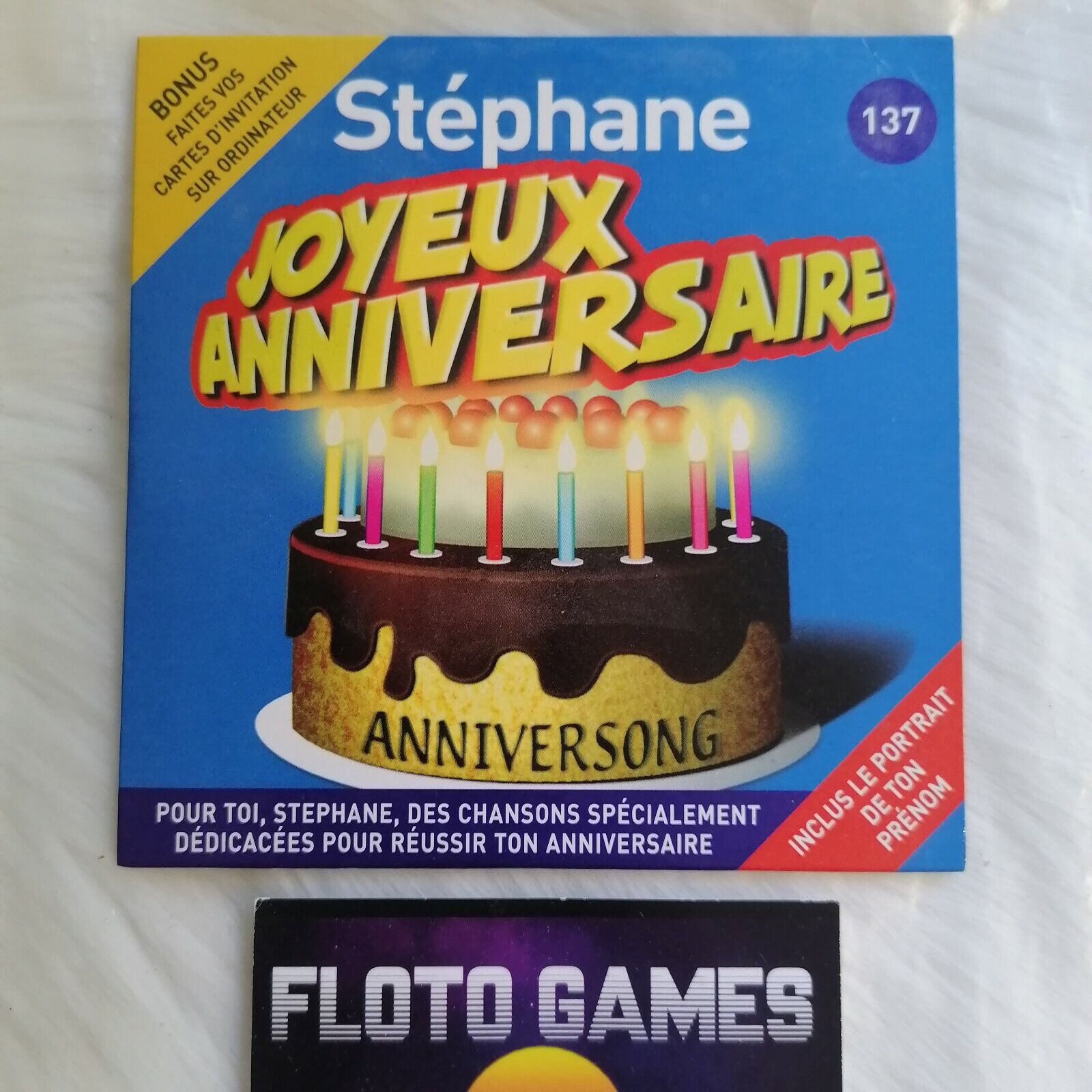 CD MUSICAL : Anniversong - Joyeux Anniversaire Stéphane - 137 - Floto Games