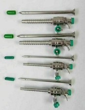 Laparoscopic Spiral Trocar Cannula 5mm/10mm High Quality Stainless steel 4pc