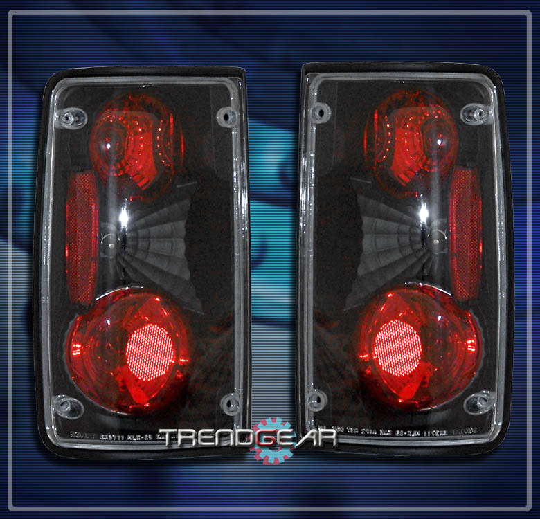 FOR 1989-1995 TOYOTA DLX PICKUP ALTEZZA BRAKE TAIL LIGHTS LAMP BLACK 1990 1991