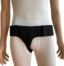 FlexaMed Inguinal Hernia Groin Belt Black | Left, Right or or Bilateral