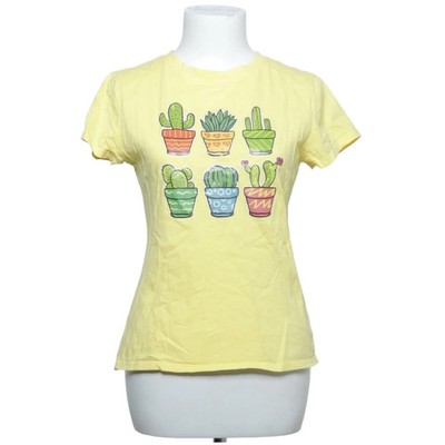 Shein, T-shirt, Größe: M, Gelb/Mehrfarbig, Baumwolle, Print, Damen #DNx