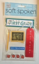 Me & My Big Ideas Soft Spoken "FIRST GRADE" Theme Stickers - NEW -FREE Shipping!