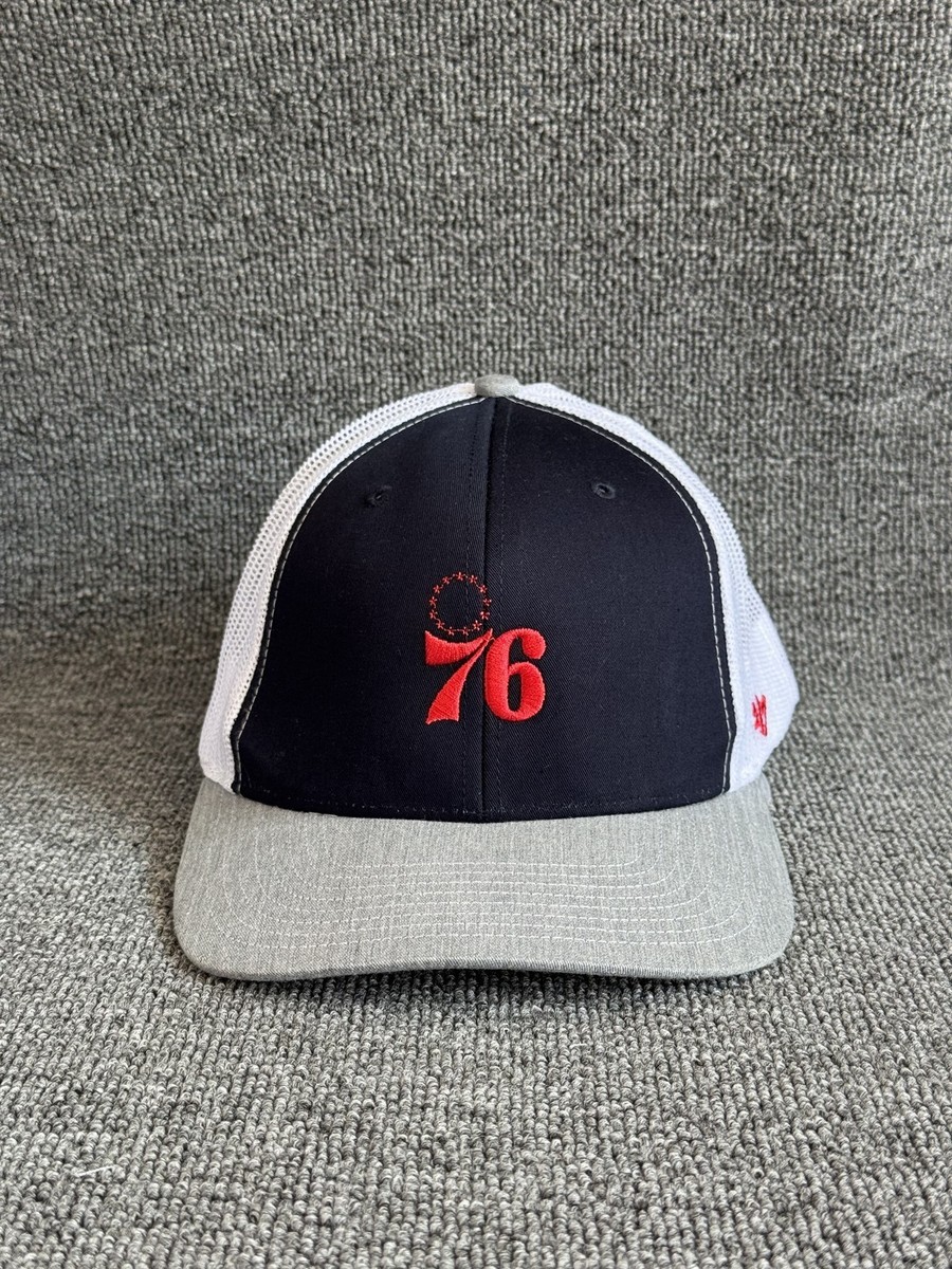 '47 Brand Philadelphia 76ers Trucker Snapback Navy White Hat Adjustable
