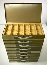 9,Vintage Logan 1500G Metal Slide File Case,Sears 9959, Holds 750 35mm,Free Ship