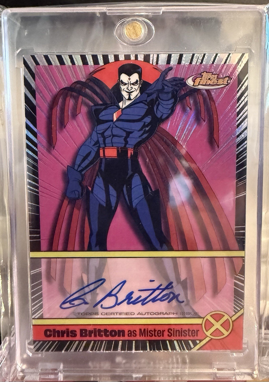 2025 Topps Finest X-Men '97 Chris Britton Mister Sinister Auto Autograph #VA-CB