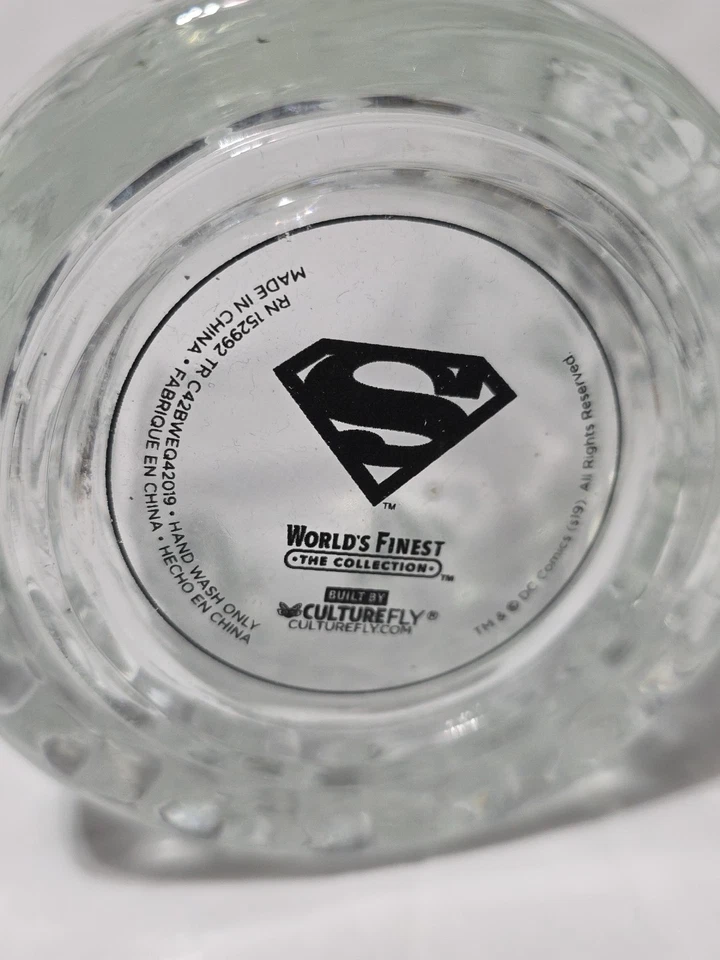 Taza de vidrio DC Comics Superman Fortress of Solitude Culturefly nueva Foto 3 de 4