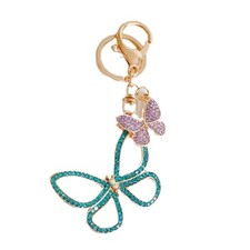 Fashionable Hollow Butterfly Keychain Rhinestones Butterfly Key Chain Pendant