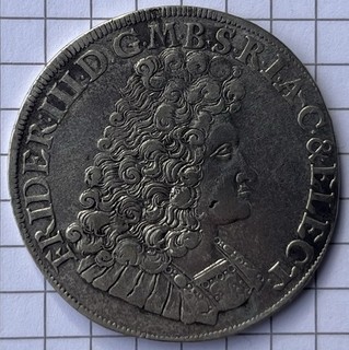 Preußen 2/3 Taler 1690 Friedrich III. IE Magdeburg Dav. 273 sehr schön