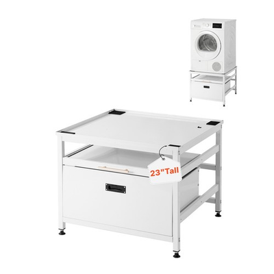 #ad VEVOR Laundry Pedestal 23 in Washer Dryer Stand with Tray Storage Space 700 lbs $169.99