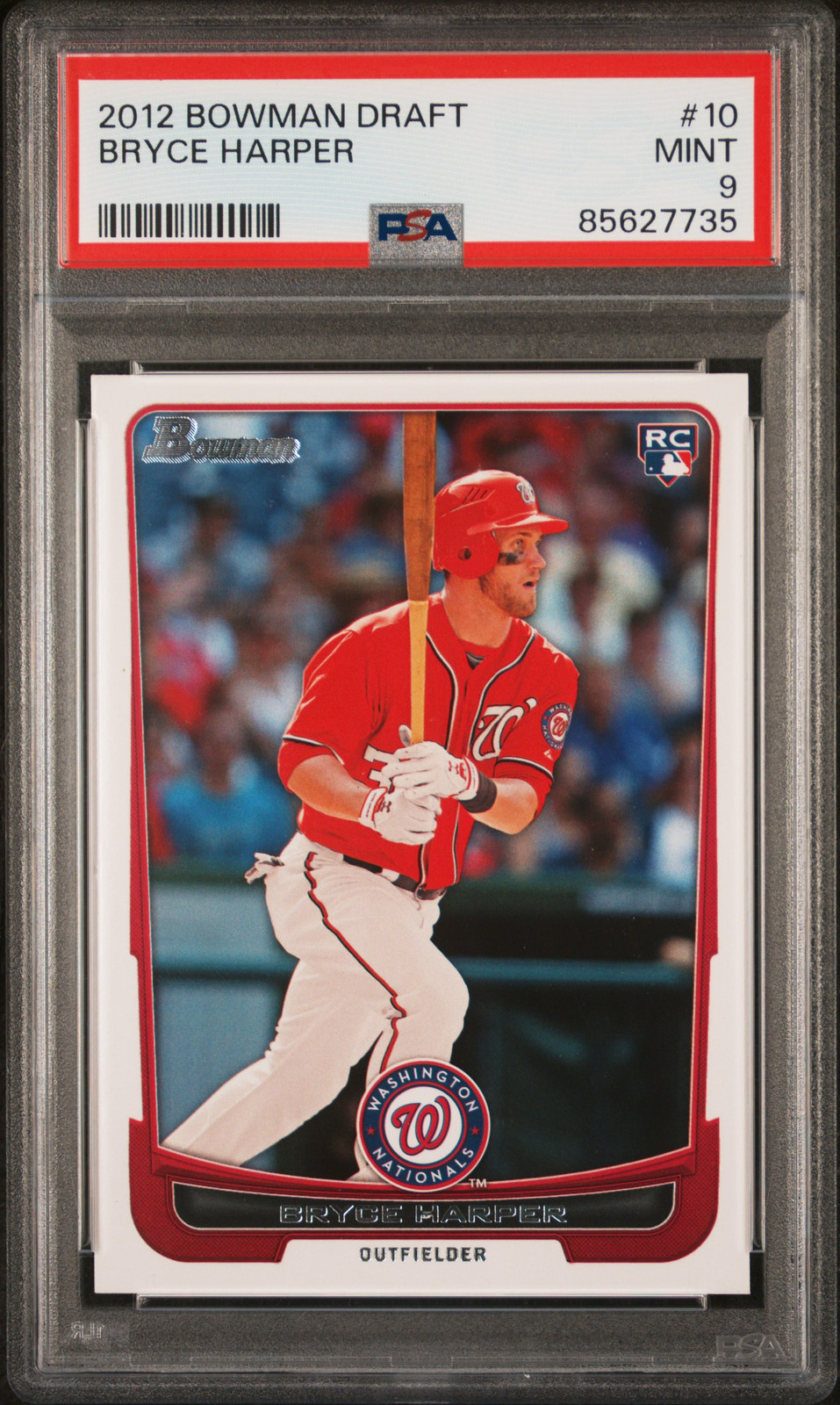 2012 BOWMAN DRAFT #10 BRYCE HARPER ROOKIE RC PSA 9