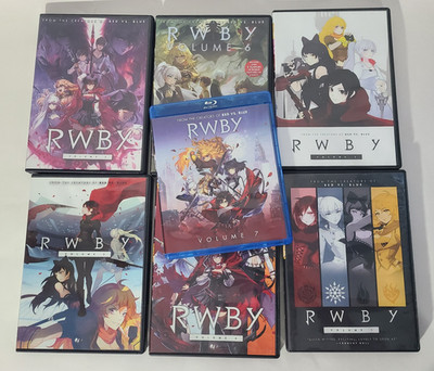 RWBY Collection: Volumes 1-6 DVDs  Vol 7 Bluray Rooster Teeth