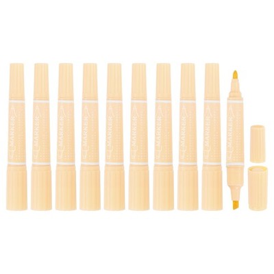 10 Pcs Art Marker Pen Double-Ended Colored Pen Dual Sketch Marker, Beige