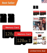 Dual Pack 128GB TF Cards with Adapters - Versatile Storage for Phones Drones