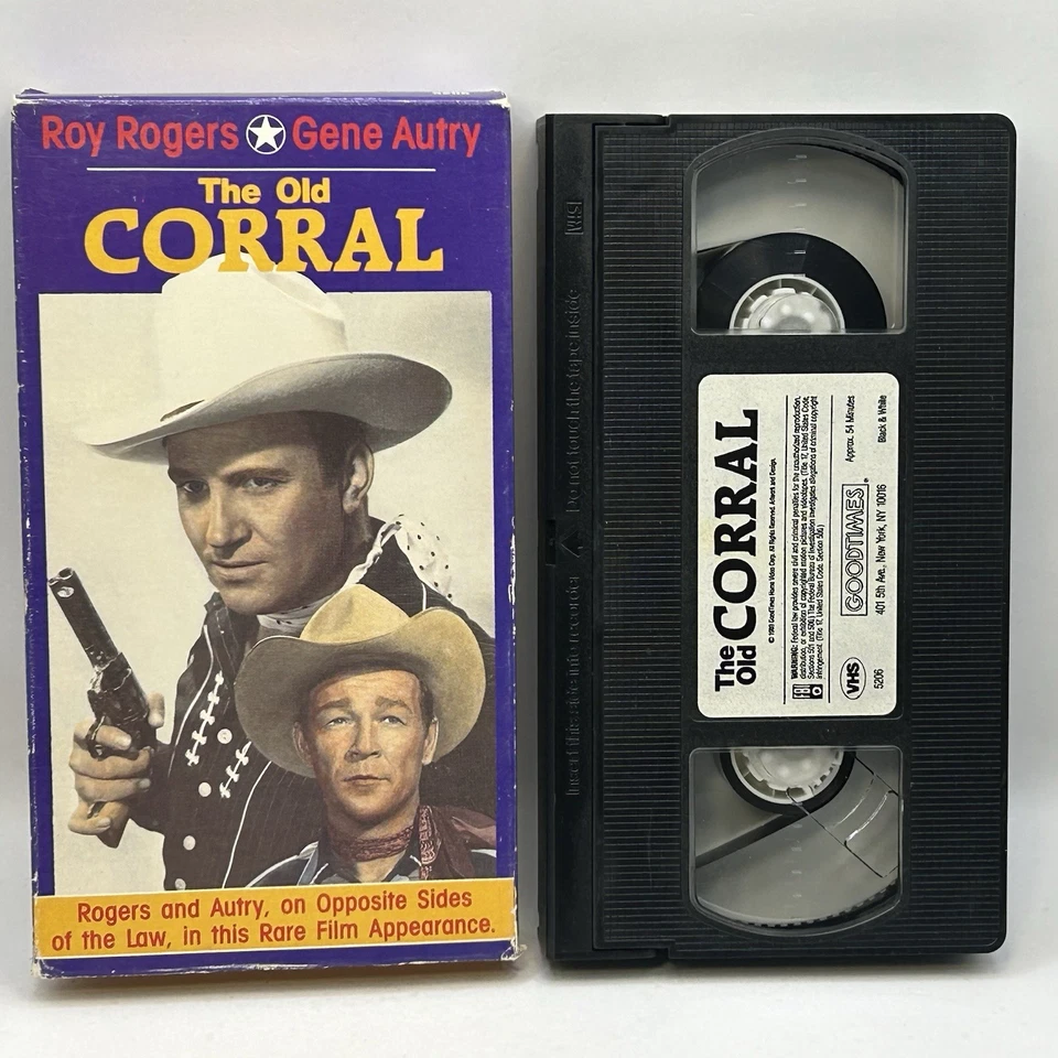 The Old Corral VHS 1989 GoodTimes Home Video Roy Rogers Gene Autry VTG Western - Image 4 of 4