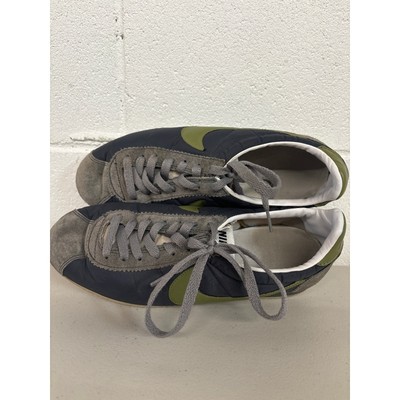 Nike SZ 9 classic cortez nylon sneaker green blue gray low suede 354698-030 Nike SZ 9 classic cortez nylon sneaker green blue gray low  main image 4