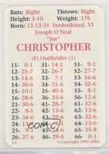 1993 APBA Baseball 1960 Season Joe Christopher 0q3