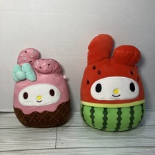 Squishmallows My Melody Sanrio Lot 7  Ice Cream 2022  9  Watermelon Plush 2024
