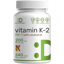 Vitamin K Complete - High Potency Vitamin K2 MK-7  240 Softgels  USA Stock