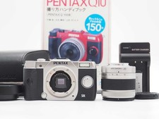 Pentax Q10 Silver 12.4MP Digital Camera 02 Lens Kit 746 shots Exc   Z5739A