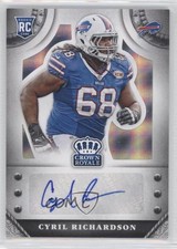 2014 Crown Royale Rookie Signatures Silver Plaid 44/75 Cyril Richardson Auto 0f8