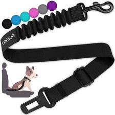 COOYOO Dog Seat Belt, Durability Retractable Dog Car Harness Adjustable Dog Seat