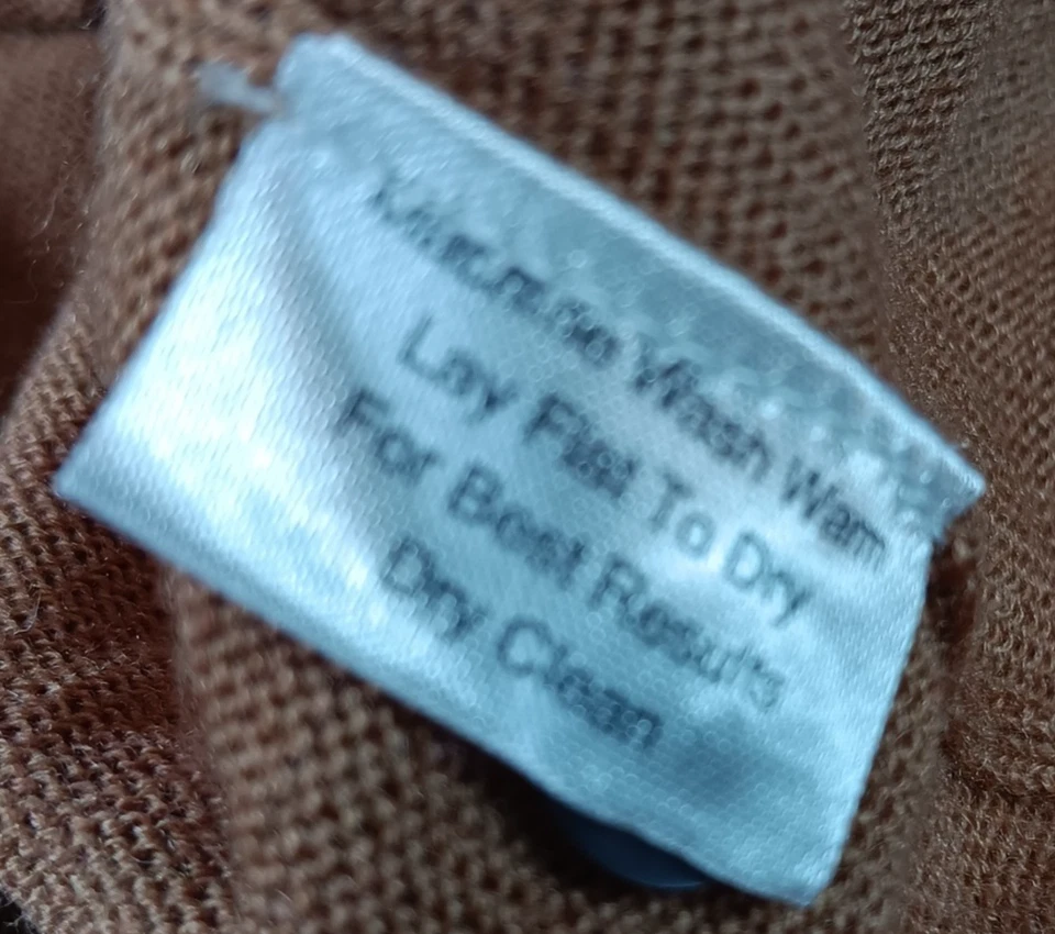 Linea Uomo Sweater XXL Mens Wool Blend Tan Stretch Long Sleeve Pullover Soft - Image 3 of 4