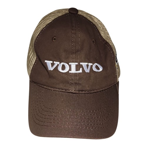 Volvo Hat Cap Strapback Mesh Trucker Hat Brown Platinum Series Adjustable