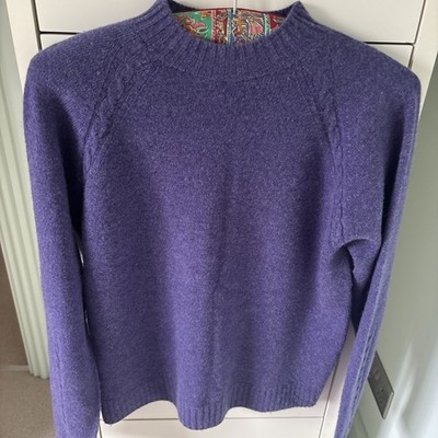 Brora 100% Cashmere Jumper Size S 8 10 SCOTLAND 