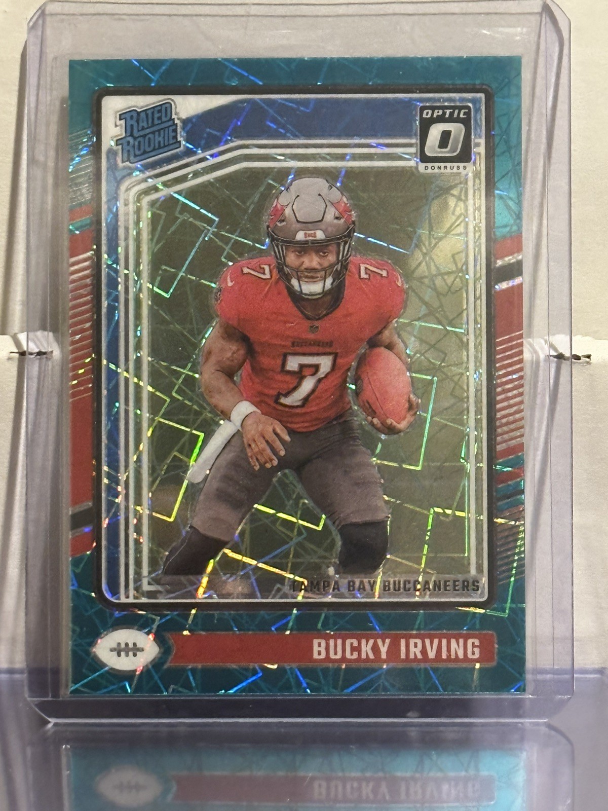 2024 Panini Donruss Optic #216 Bucky Irving Teal Velocity RC