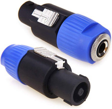 Speakon to 1/4 Adapter Connector, Upgraded 1/4" Female to NL4FC Male Connectors
