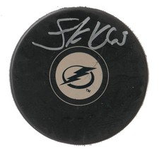 SLATER KOEKKOEK TAMPA BAY LIGHTNING NHL SIGNED LOGO PUCK WITH COA